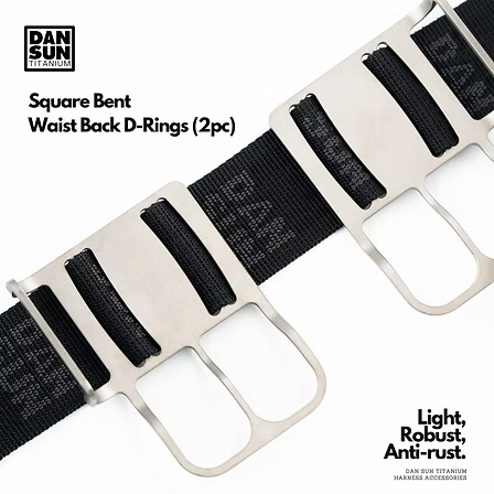 Dan Sun Titanium Square Bent Waist Back D-Rings