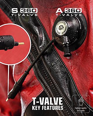 Ammonite A360 and S360 T Valve for Heated Drysuit Undergarments - Deep Dive Supplies