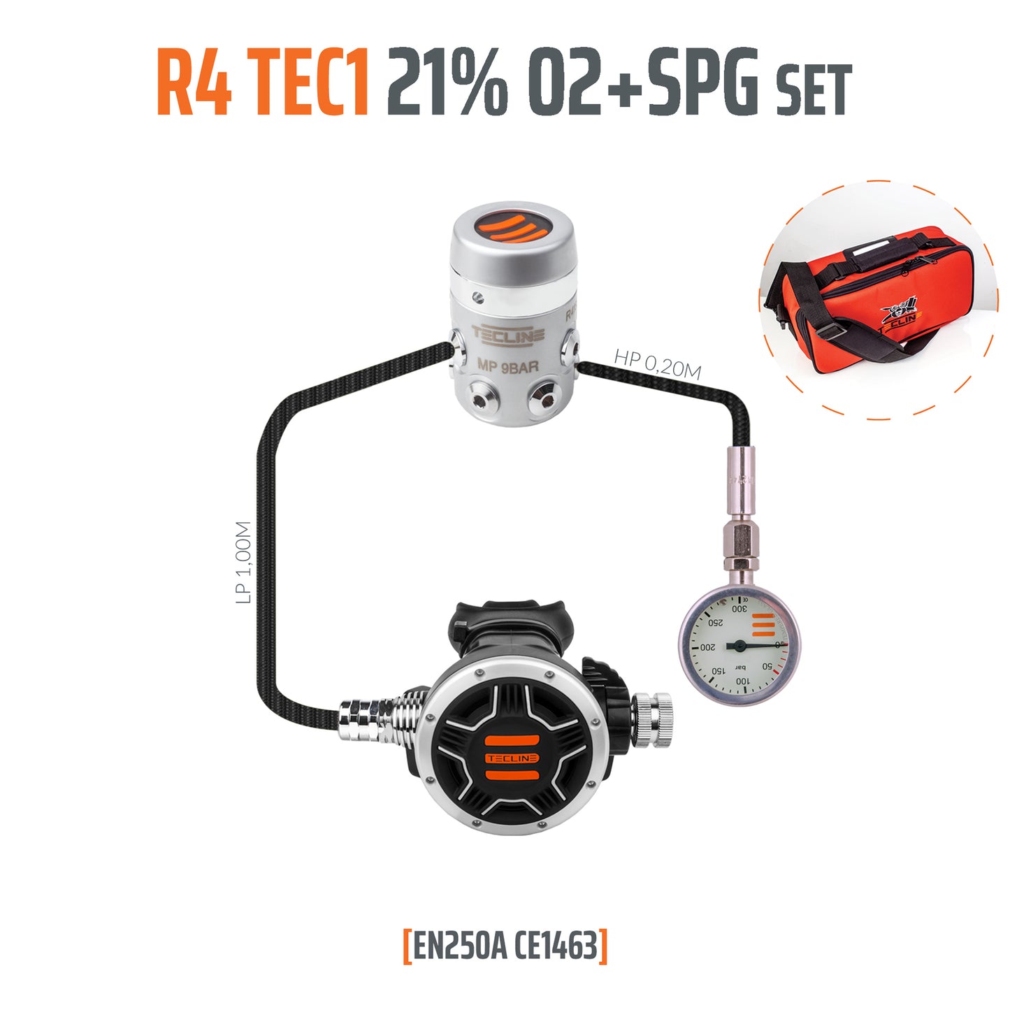 Tecline R4 Tec 1 Stage Regulator Set