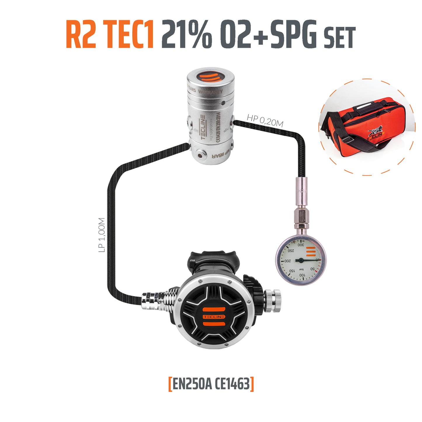 Tecline R2 Tec 1 Stage Regulator Set