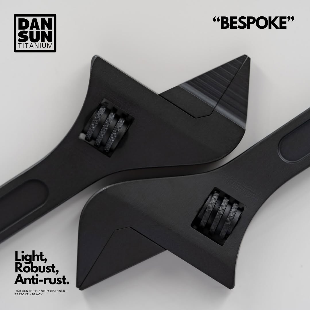 DAN SUN Old Gen 6" Titanium Adjustable Spanner,Black - Deep Dive Supplies