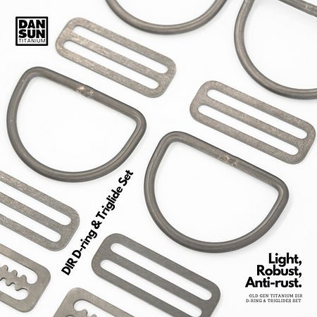 Dan Sun Titanium Old gen D - Ring+ Tri - Glide Set (10 Pieces) - Deep Dive Supplies