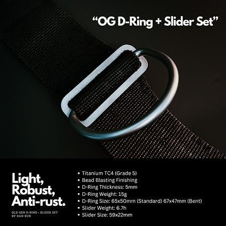 Dan Sun Titanium Old gen D - Ring+ Tri - Glide Set - Deep Dive Supplies