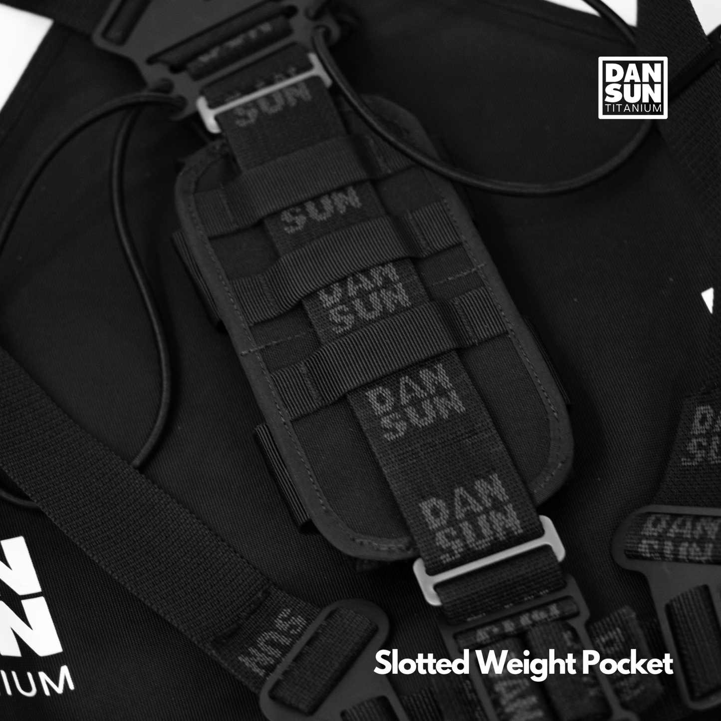 Dan Sun Titanium Velcro Weight Pouch With Serrated Triglides - Deep Dive Supplies