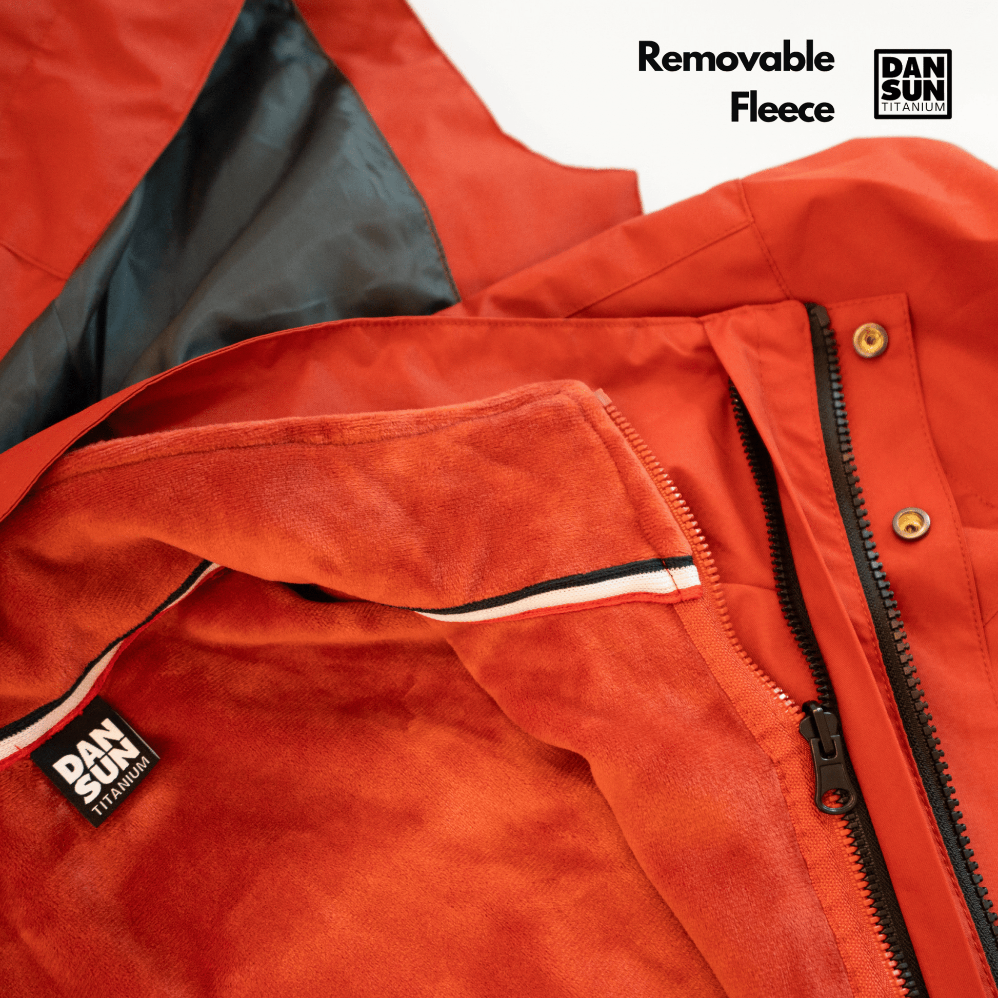 Dan Sun Titanium Wind Jacket With Detachable Fleece Lining - Deep Dive Supplies