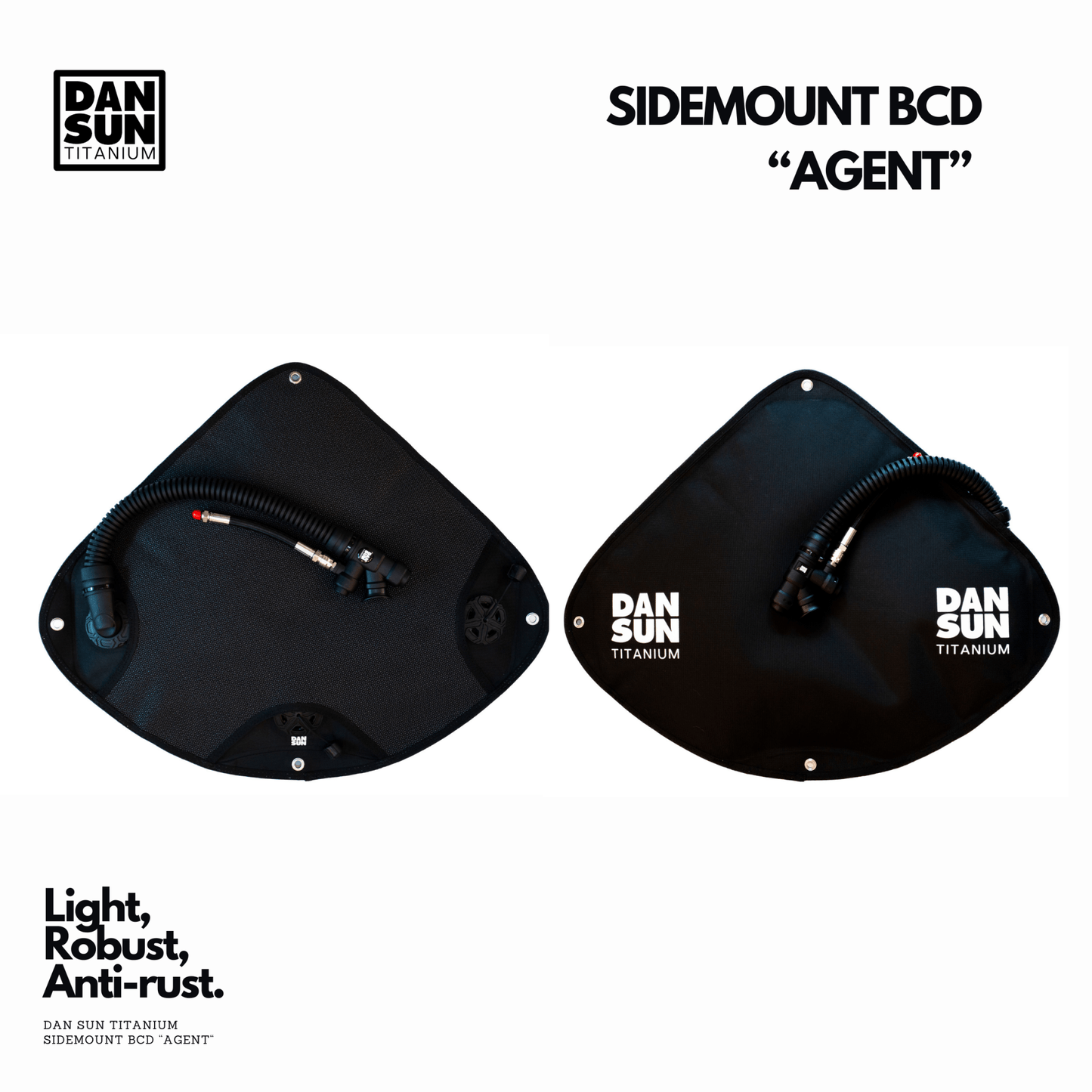 Dan Sun Titanuim "AGENT" Sidemount BCD - Deep Dive Supplies