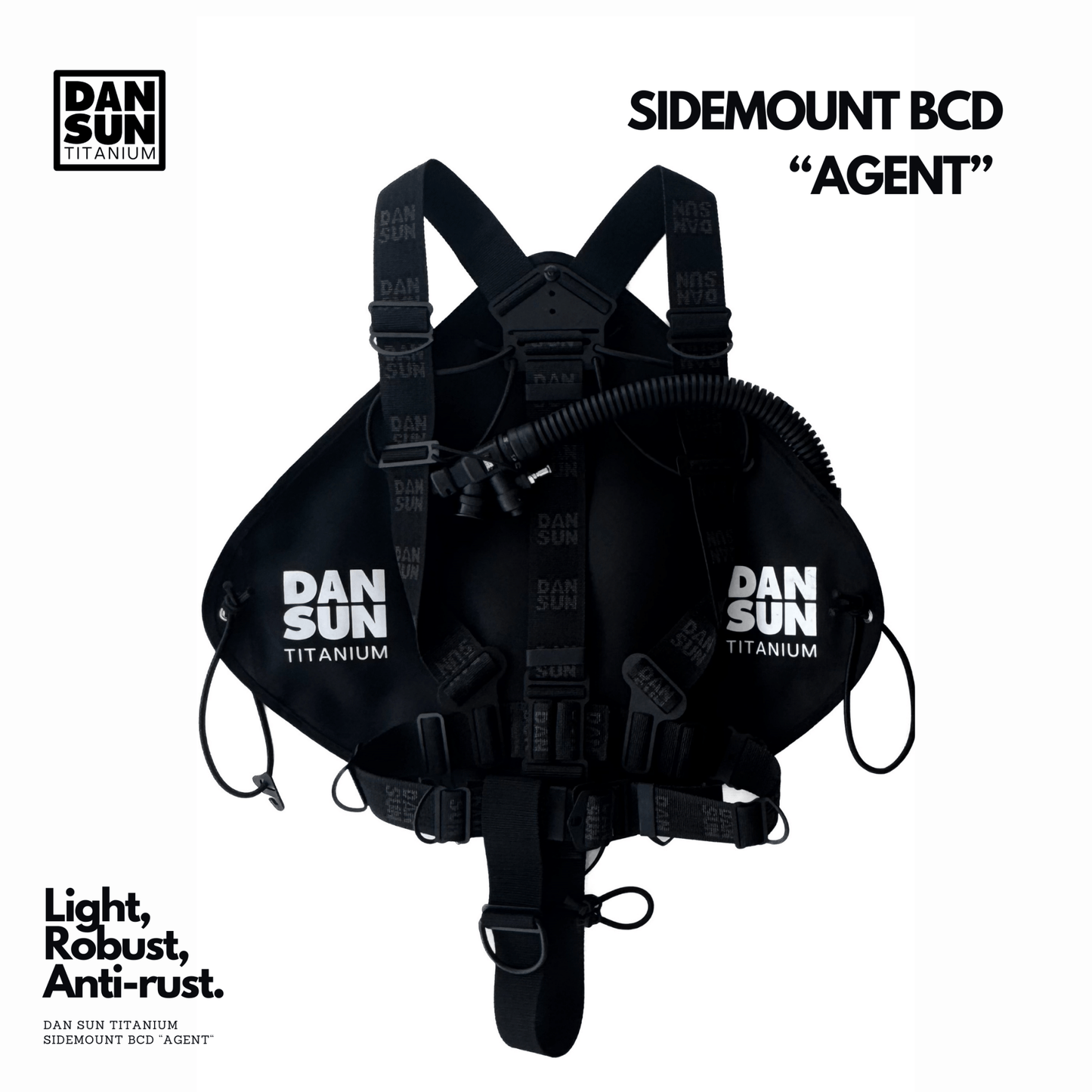Dan Sun Titanuim "AGENT" Sidemount BCD - Deep Dive Supplies