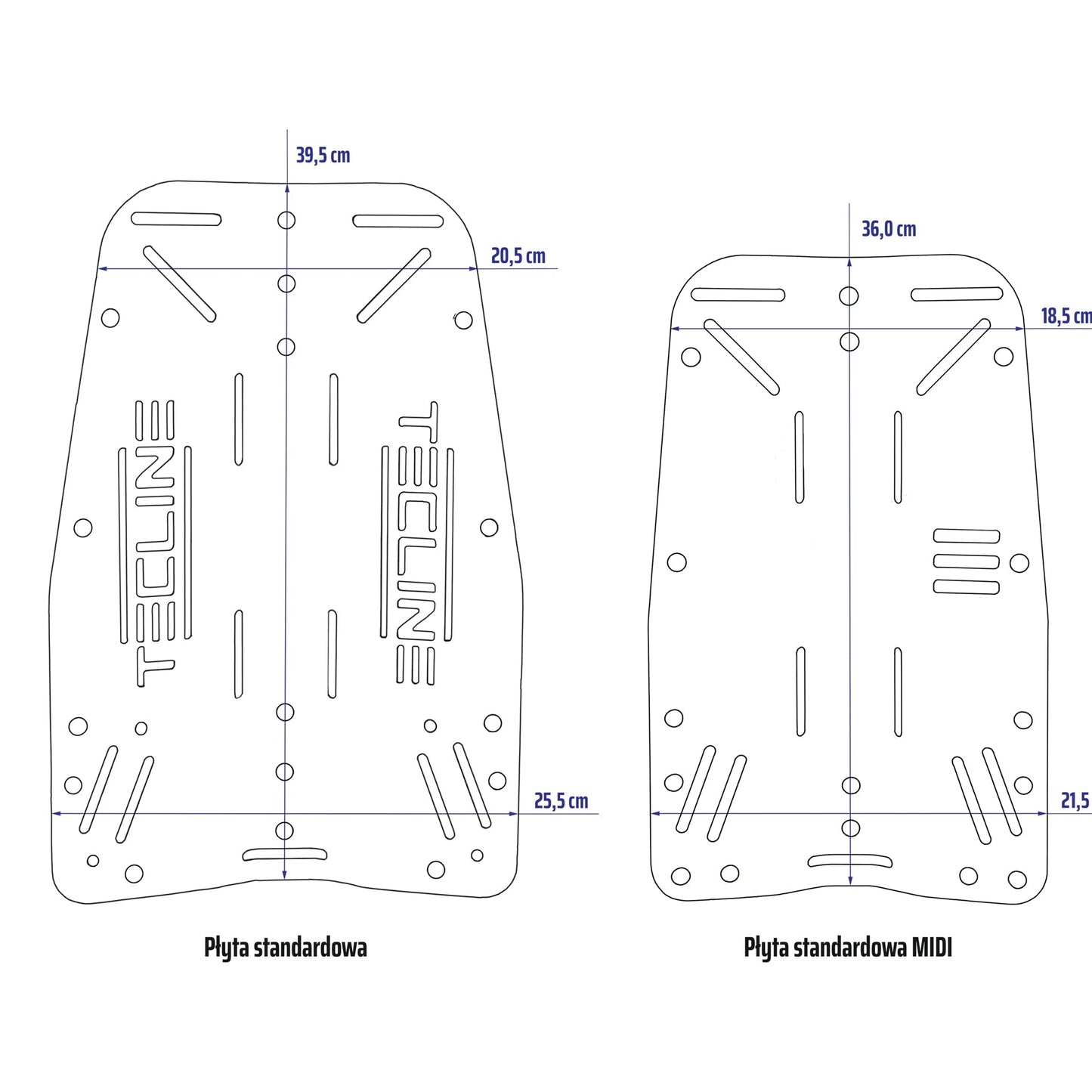 Tecline MIDI Aluminium Backplate with DIR Harness