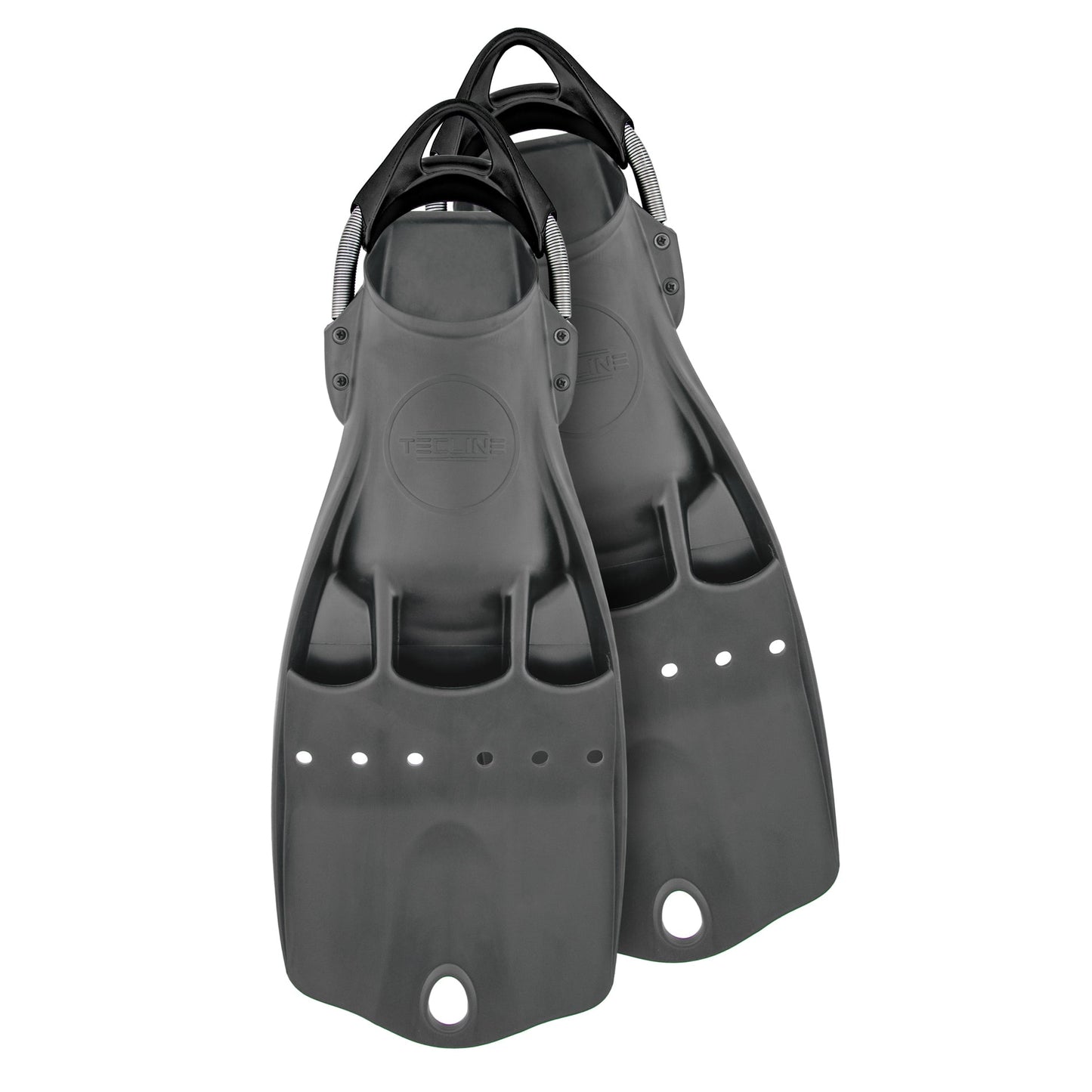 Tecline Lightjet Fins - Negative Buoyancy Fins - Graphite - Deep Dive Supplies