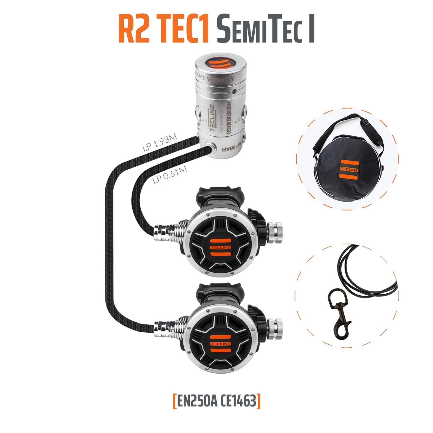 Tecline R2 TEC1 SemiTec DIR Regulator Set - Deep Dive Supplies