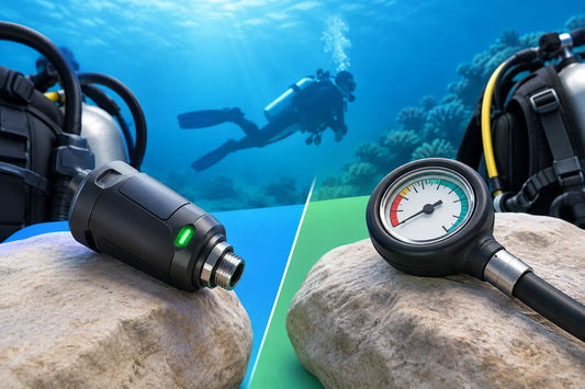 Transmitter Versus Hose Gauge for Divers
