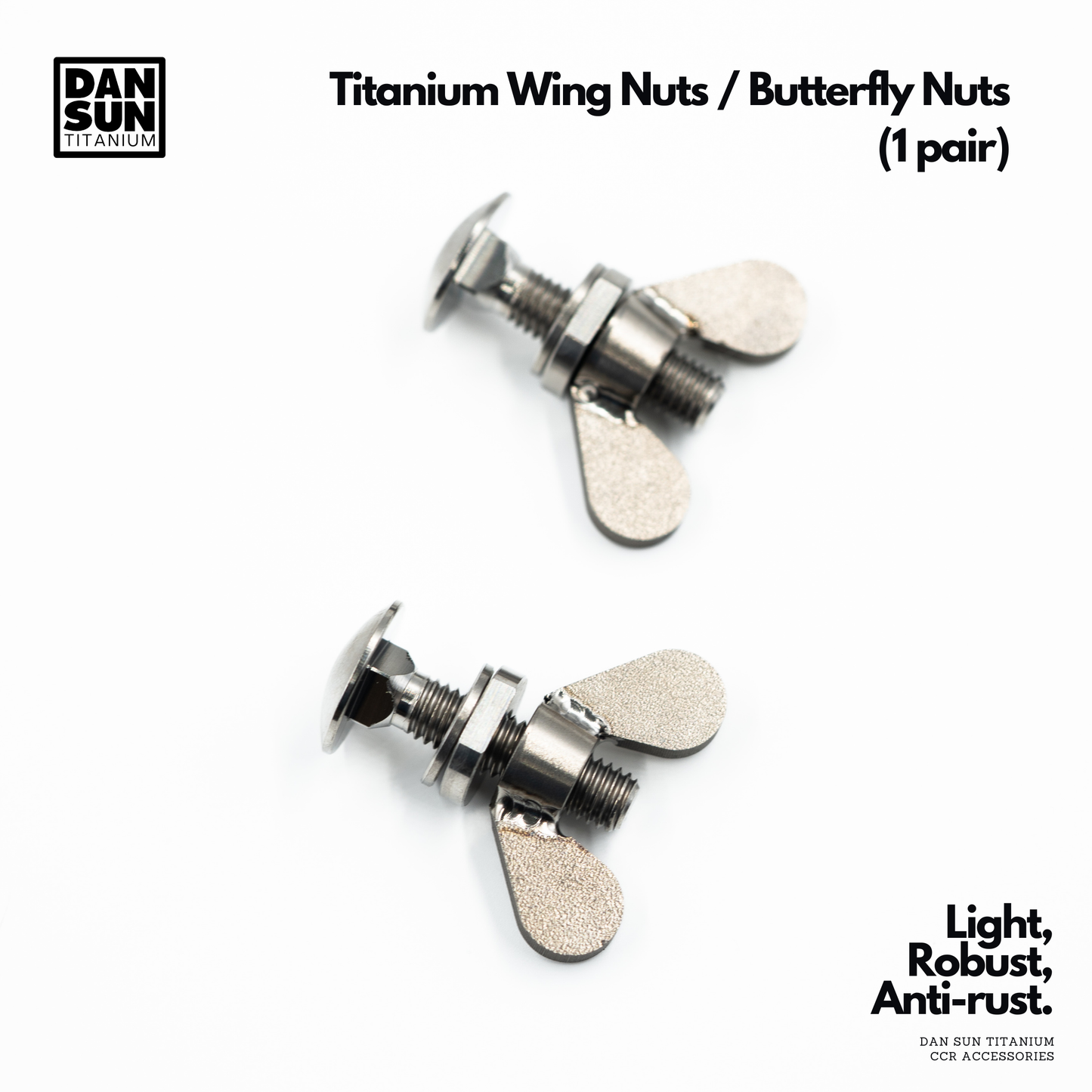 Dan Sun Titanium Wing Nuts For CCR Backplates