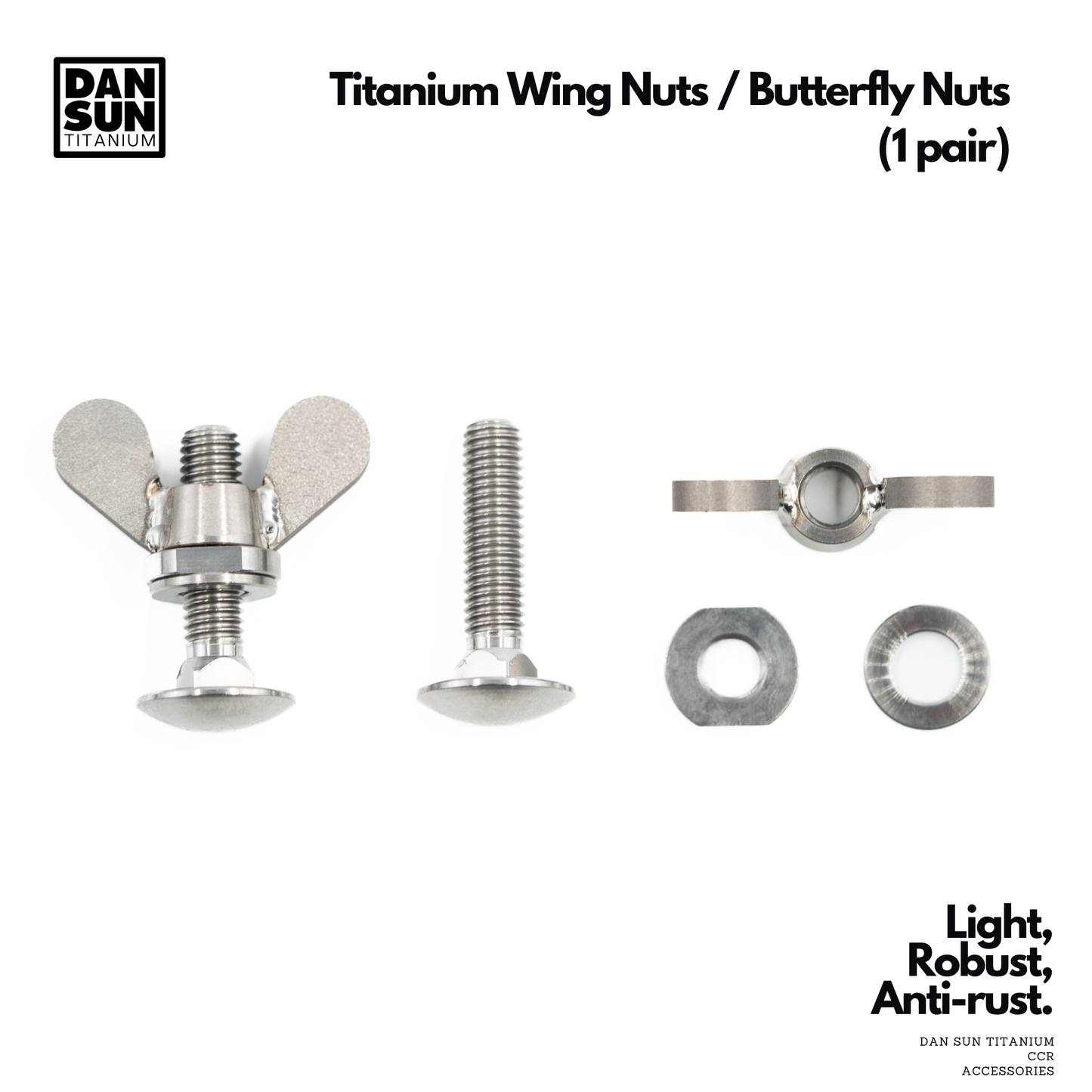 Dan Sun Titanium Wing Nuts For CCR Backplates