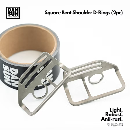 Dan Sun Titanium Square Bent D-Rings (2 Pcs)
