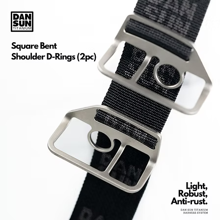 Dan Sun Titanium Square Bent D-Rings (2 Pcs)