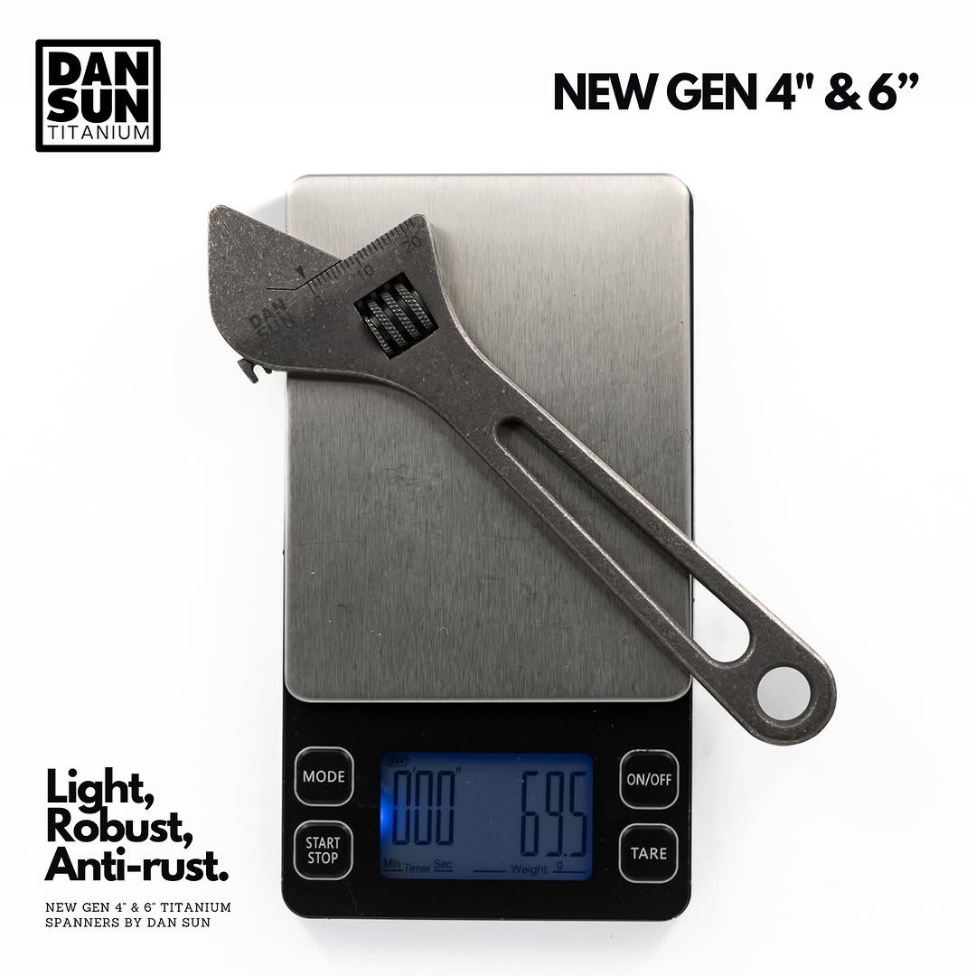 DAN SUN NEW GEN 4 "and 6" Titanium Adjustable Spanner - Deep Dive Supplies