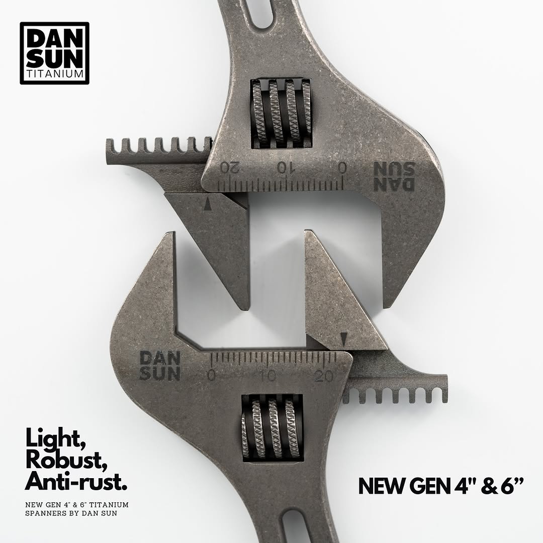 DAN SUN NEW GEN 4 "and 6" Titanium Adjustable Spanner - Deep Dive Supplies