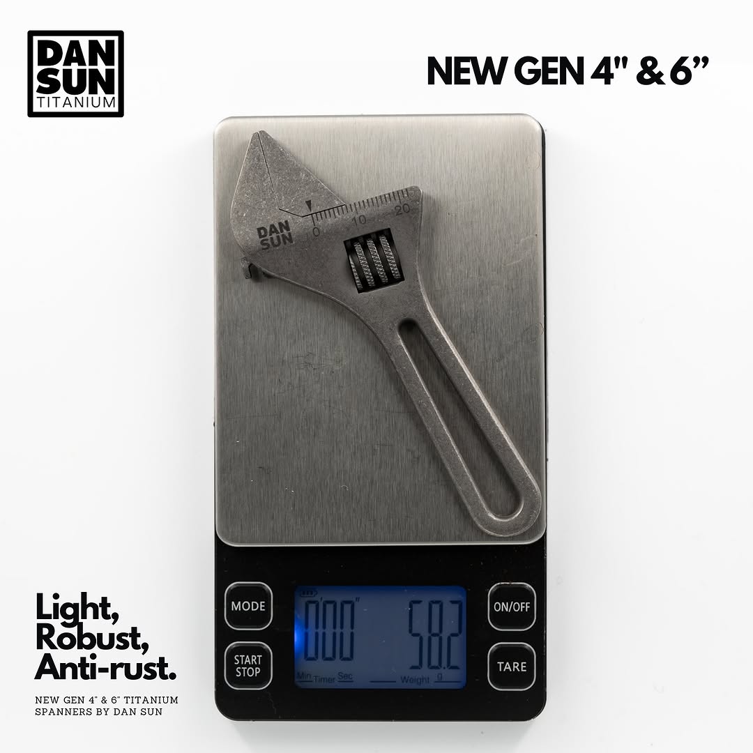 DAN SUN NEW GEN 4 "and 6" Titanium Adjustable Spanner - Deep Dive Supplies