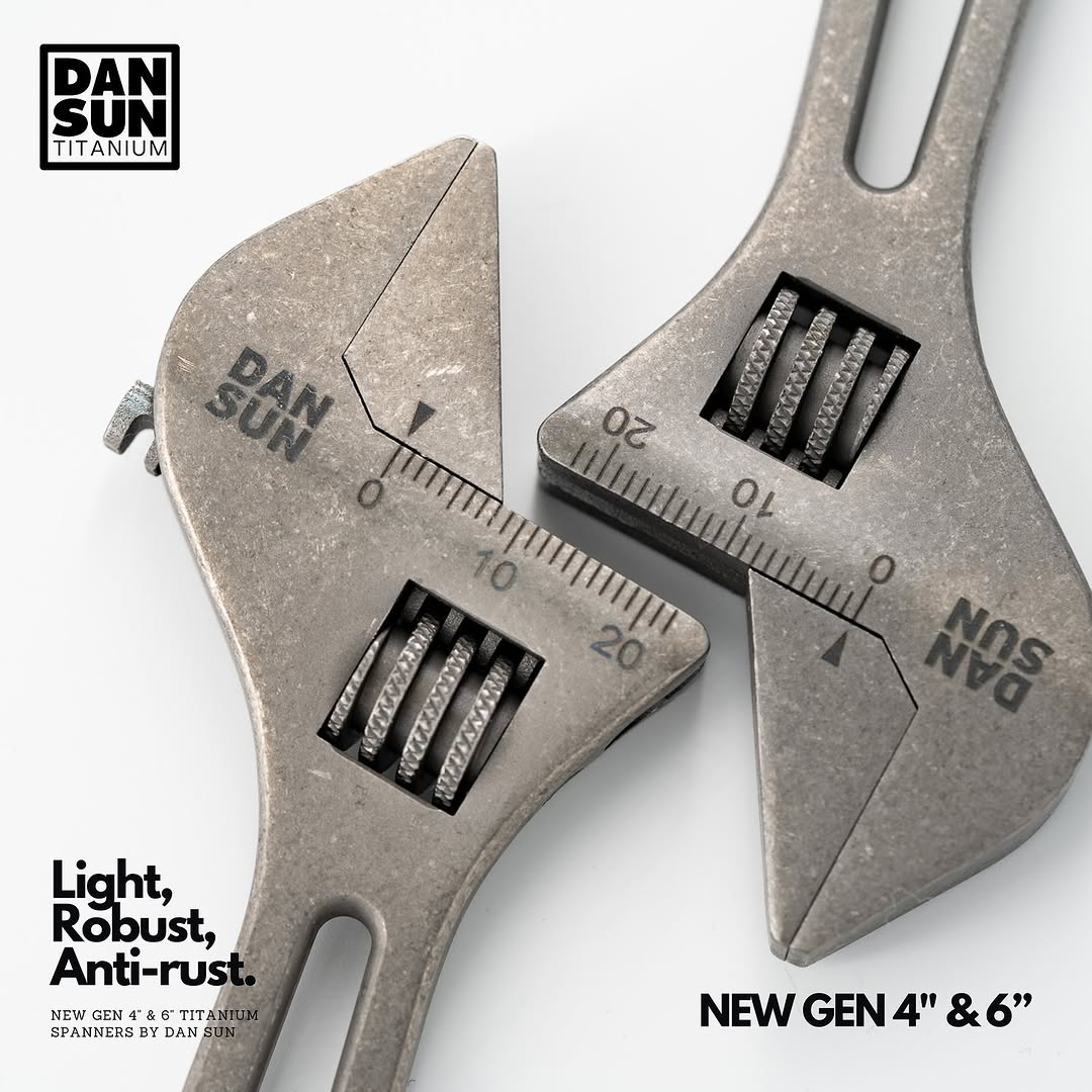 DAN SUN NEW GEN 4 "and 6" Titanium Adjustable Spanner - Deep Dive Supplies