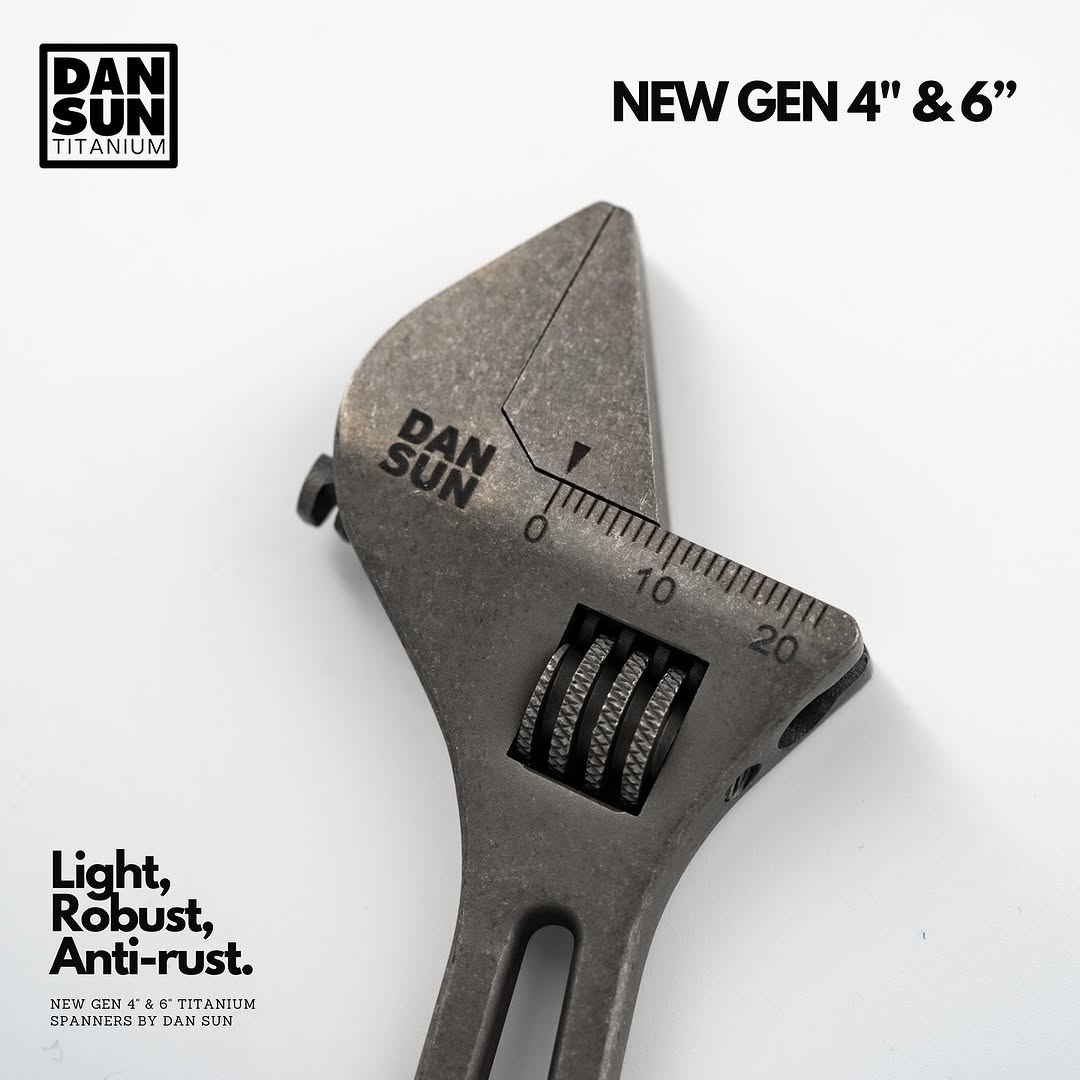 DAN SUN NEW GEN 4 "and 6" Titanium Adjustable Spanner - Deep Dive Supplies