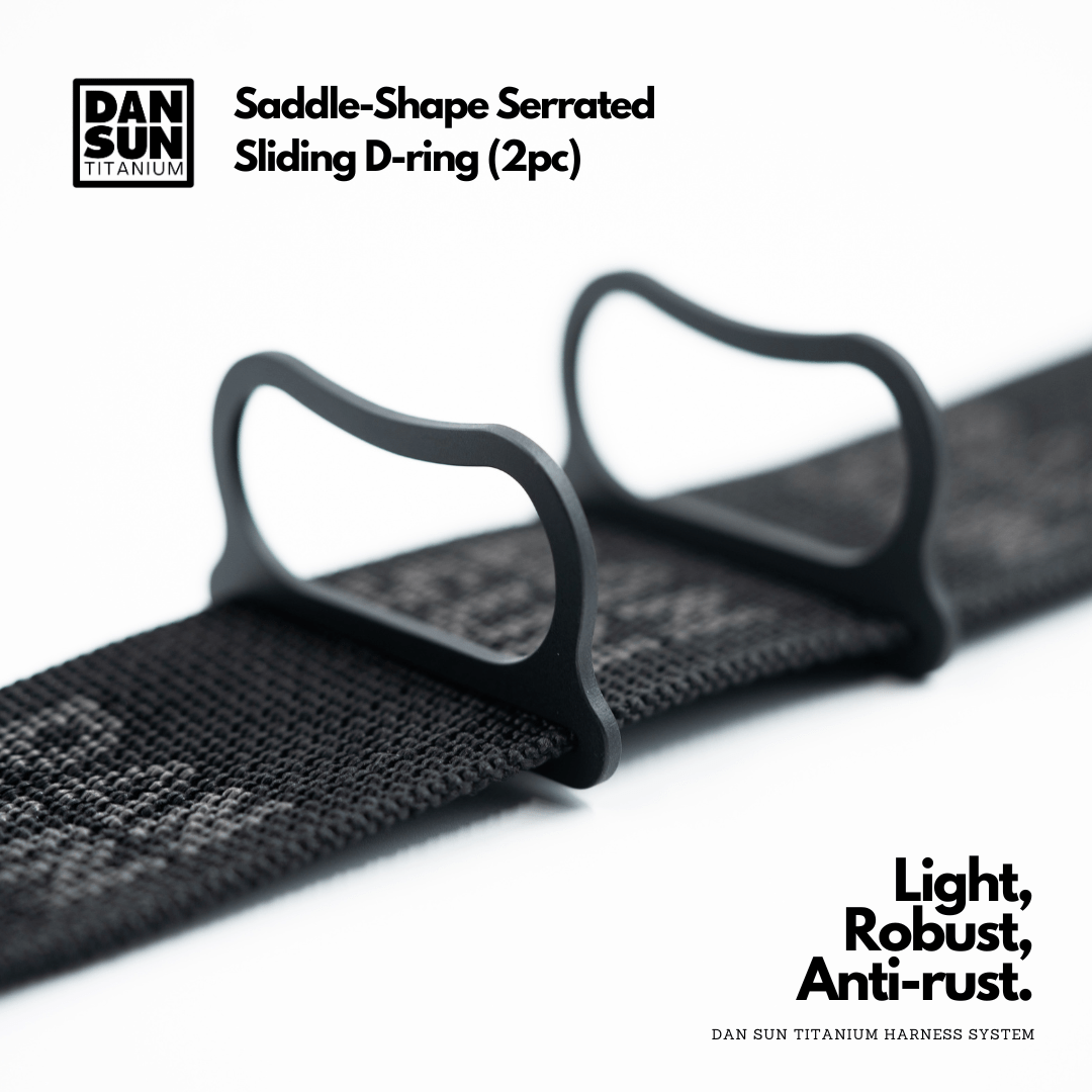 Dan Sun Titanium Saddle Shaped Sliding D - Rings - Deep Dive Supplies