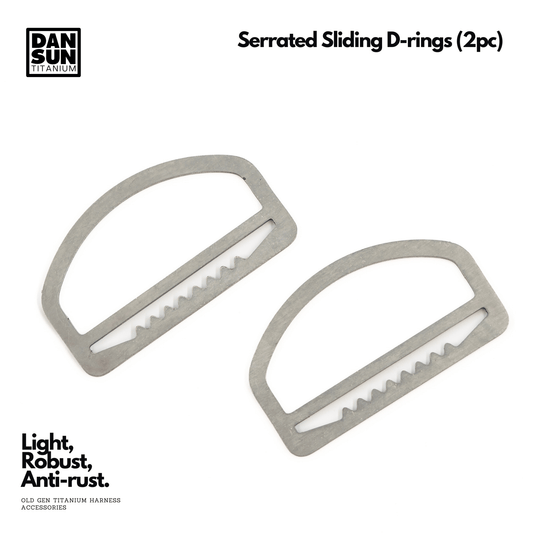 Dan Sun Titanium Serrated Sliding D - Ring - Deep Dive Supplies