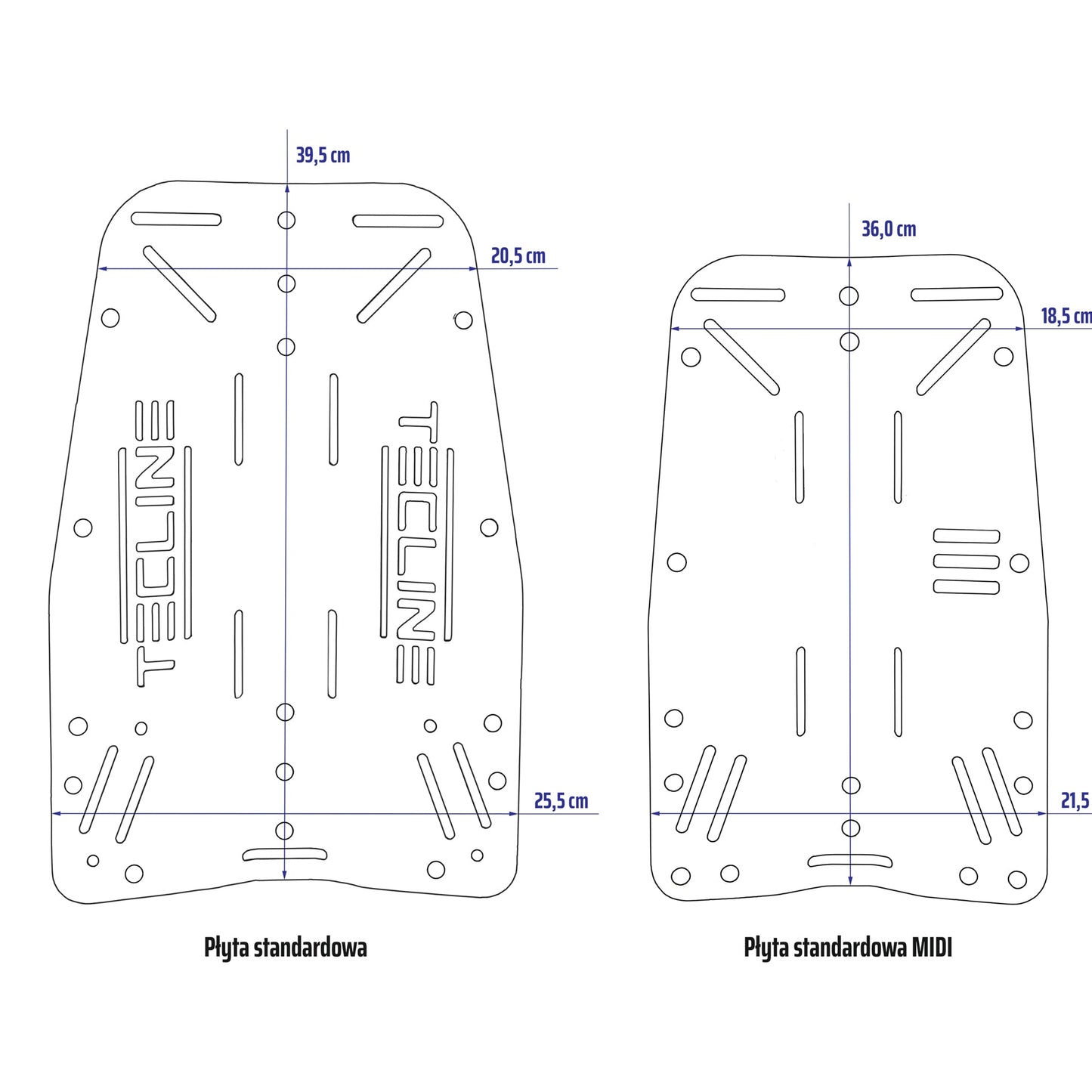 Tecline MIDI Aluminium Backplate