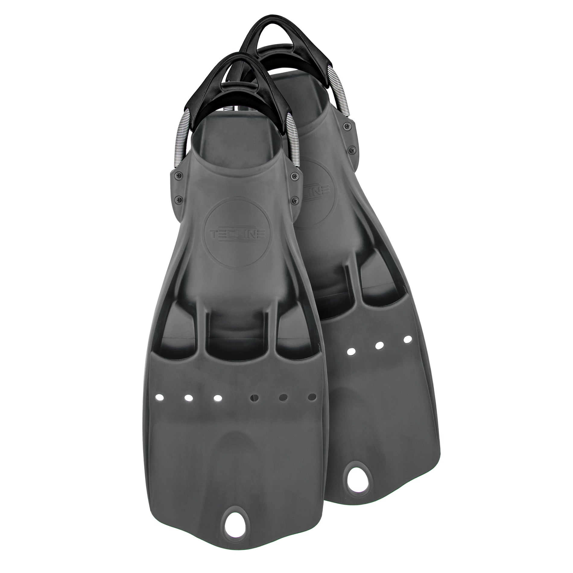 Tecline Lightjet Fins - Negative Buoyancy Fins - Graphite - Deep Dive Supplies