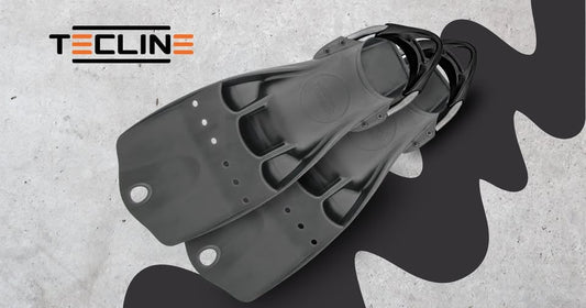 Tecline Lightjet Fins - Negative Buoyancy Fins - Graphite - Deep Dive Supplies